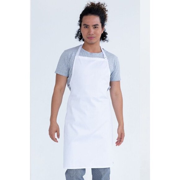NWT‎ Chef Revival Economy Bib Apron Size 34" x 34" Color White - Picture 1 of 7